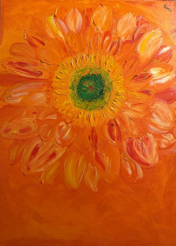 "Optymizm," Oil on canvas, January 2026, 90x65cm